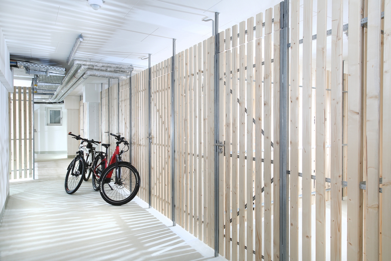 afm Raumkonzepte mit Kellertrennwand aus Fichte hell